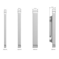 Vue Compton RCS plastique recyclé/aluminium 10 000 mAh powerbank de couleur gris| Krokrodeal
