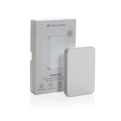 Vue Compton RCS plastique recyclé/aluminium 10 000 mAh powerbank de couleur gris| Krokrodeal