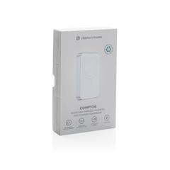 Vue Compton RCS plastique recyclé/aluminium 10 000 mAh powerbank de couleur gris| Krokrodeal