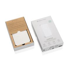 Vue Compton RCS plastique recyclé/aluminium 10 000 mAh powerbank de couleur gris| Krokrodeal