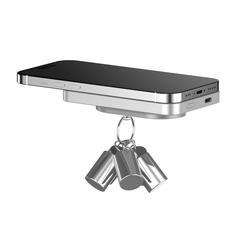 Vue Compton RCS plastique recyclé/aluminium 10 000 mAh powerbank de couleur gris| Krokrodeal
