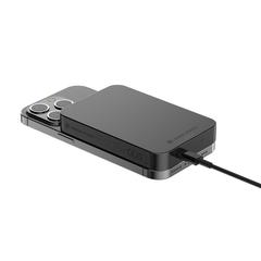Vue Compton RCS plastique recyclé/aluminium 10 000 mAh powerbank de couleur noir| Krokrodeal