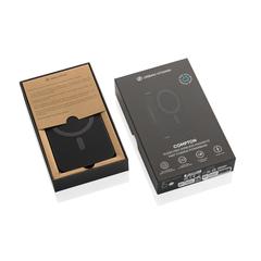 Vue Compton RCS plastique recyclé/aluminium 10 000 mAh powerbank de couleur noir| Krokrodeal
