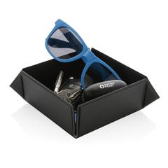 Vue Plateau de rangement magnétique en PU recyclé RCS Swiss Peak de couleur noir| Krokrodeal