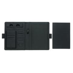 Vue Housse à carnet A5 avec chargeur à induction Air de couleur noir| Krokrodeal