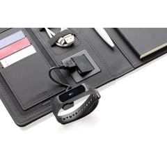 Vue Housse à carnet A5 avec chargeur à induction Air de couleur noir| Krokrodeal