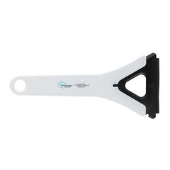 Vue Grattoir à glace 3 en 1 en plastique recyclé RCS Polard de couleur blanc| Krokrodeal