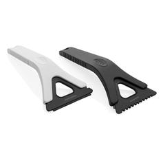 Vue Grattoir à glace 3 en 1 en plastique recyclé RCS Polard de couleur blanc| Krokrodeal