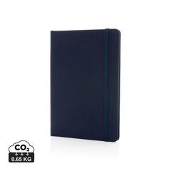 Vue Carnet A5 en rPET certifié GRS de couleur bleu| Krokrodeal