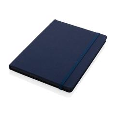 Vue Carnet A5 en rPET certifié GRS de couleur bleu| Krokrodeal