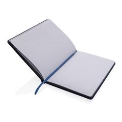 Vue Carnet A5 en rPET certifié GRS de couleur bleu| Krokrodeal