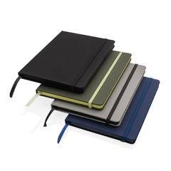 Vue Carnet A5 en rPET certifié GRS de couleur bleu| Krokrodeal