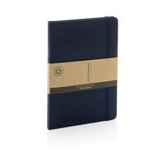 Vue Carnet A5 en rPET certifié GRS de couleur bleu| Krokrodeal