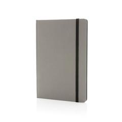 Vue Carnet A5 en rPET certifié GRS de couleur gris| Krokrodeal