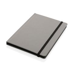 Vue Carnet A5 en rPET certifié GRS de couleur gris| Krokrodeal