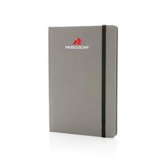 Vue Carnet A5 en rPET certifié GRS de couleur gris| Krokrodeal