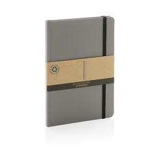 Vue Carnet A5 en rPET certifié GRS de couleur gris| Krokrodeal