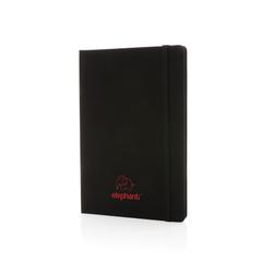 Vue Carnet A5 en rPET certifié GRS de couleur noir| Krokrodeal