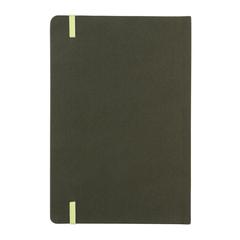 Vue Carnet A5 en rPET certifié GRS de couleur vert| Krokrodeal