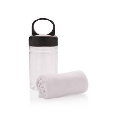 Vue Serviette sport rafraichissante de couleur blanc| Krokrodeal