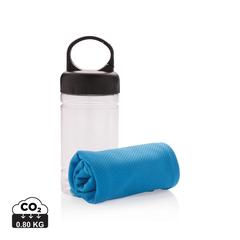 Vue Serviette sport rafraichissante de couleur bleu| Krokrodeal