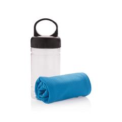 Vue Serviette sport rafraichissante de couleur bleu| Krokrodeal