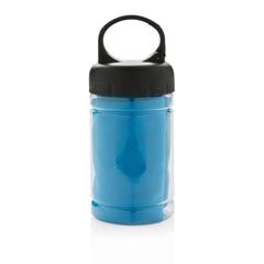 Vue Serviette sport rafraichissante de couleur bleu| Krokrodeal