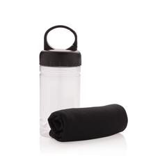 Vue Serviette sport rafraichissante de couleur noir| Krokrodeal