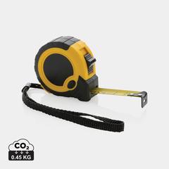 Vue Mètre 3M/16 mm en plastique recyclé RCS avec bouton d'arrêt de couleur jaune| Krokrodeal