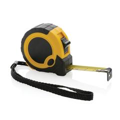 Vue Mètre 3M/16 mm en plastique recyclé RCS avec bouton d'arrêt de couleur jaune| Krokrodeal