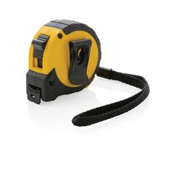 Vue Mètre 3M/16 mm en plastique recyclé RCS avec bouton d'arrêt de couleur jaune| Krokrodeal