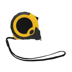 Vue Mètre 3M/16 mm en plastique recyclé RCS avec bouton d'arrêt de couleur jaune| Krokrodeal