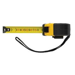 Vue Mètre 3M/16 mm en plastique recyclé RCS avec bouton d'arrêt de couleur jaune| Krokrodeal