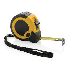 Vue Mètre 3M/16 mm en plastique recyclé RCS avec bouton d'arrêt de couleur jaune| Krokrodeal