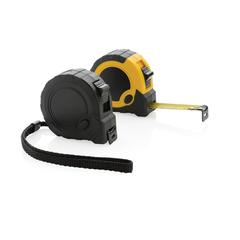 Vue Mètre 3M/16 mm en plastique recyclé RCS avec bouton d'arrêt de couleur jaune| Krokrodeal
