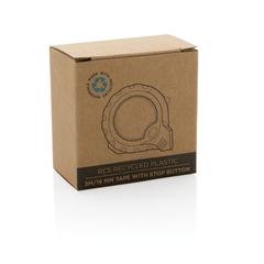 Vue Mètre 3M/16 mm en plastique recyclé RCS avec bouton d'arrêt de couleur noir| Krokrodeal