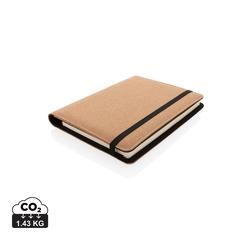 Vue Conférencier A5 en liège avec stylo Deluxe de couleur marron| Krokrodeal