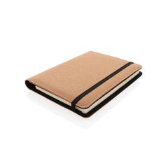 Vue Conférencier A5 en liège avec stylo Deluxe de couleur marron| Krokrodeal
