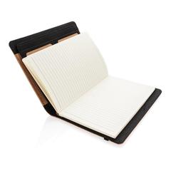 Vue Conférencier A5 en liège avec stylo Deluxe de couleur marron| Krokrodeal