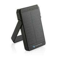 Vue Powerbank solaire 5000 mAh et 10W en plastique RCS Skywave de couleur noir| Krokrodeal