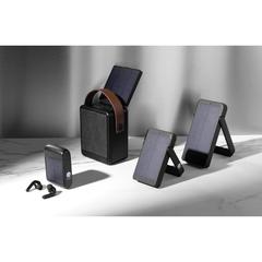 Vue Powerbank solaire 5000 mAh et 10W en plastique RCS Skywave de couleur noir| Krokrodeal