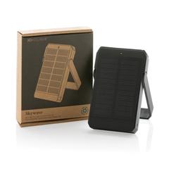 Vue Powerbank solaire 5000 mAh et 10W en plastique RCS Skywave de couleur noir| Krokrodeal