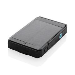 Vue Powerbank solaire 5000 mAh et 10W en plastique RCS Skywave de couleur noir| Krokrodeal