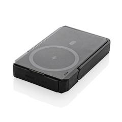 Vue Powerbank solaire 5000 mAh et 10W en plastique RCS Skywave de couleur noir| Krokrodeal