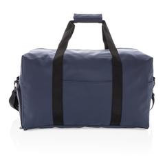 Vue Sac week-end au PU doux de couleur bleu| Krokrodeal