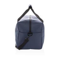 Vue Sac week-end au PU doux de couleur bleu| Krokrodeal