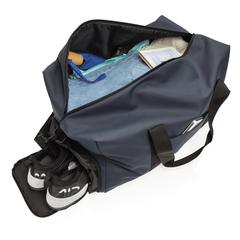 Vue Sac week-end au PU doux de couleur bleu| Krokrodeal