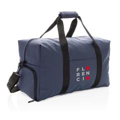 Vue Sac week-end au PU doux de couleur bleu| Krokrodeal