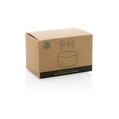 Vue Écouteurs sans fil Liberty Pro en plastique recyclé RCS de couleur blanc| Krokrodeal