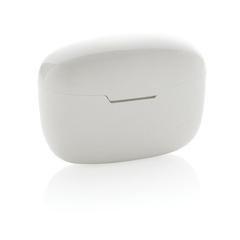 Vue Écouteurs sans fil Liberty Pro en plastique recyclé RCS de couleur blanc| Krokrodeal